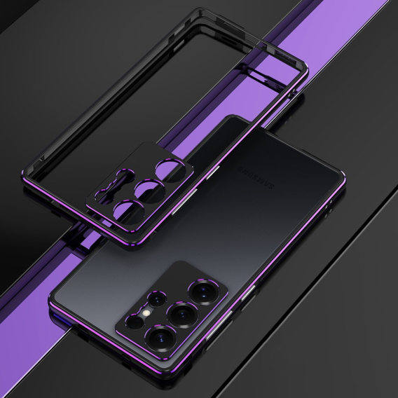 Husa LUPHIE pentru Samsung Galaxy S25 Ultra, Armor Bumper, negru