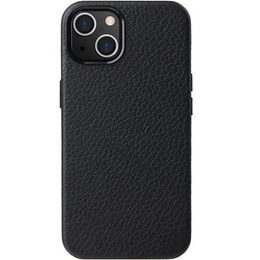 Carcasă MELKCO pentru iPhone 15 Plus, din piele pentru MagSafe, negru