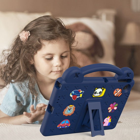 Husă pentru copii pentru Lenovo Tab TB311FU, Cute Patterns, cu suport, albastru închis