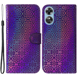 Cu clapetă pentru Oppo A17, Wallet mandala, violet