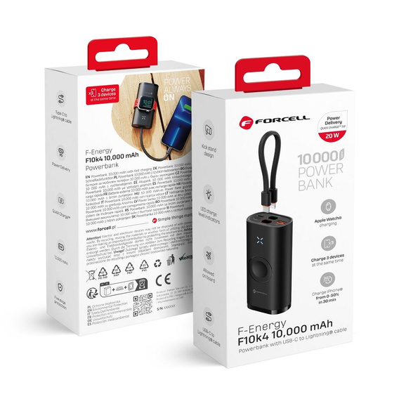 Baterie externă Forcell F-Energy 10000 mAh cu încărcător Apple Watch