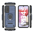 Husă pentru Samsung Galaxy M34, KickStand Camera Lens, albastru