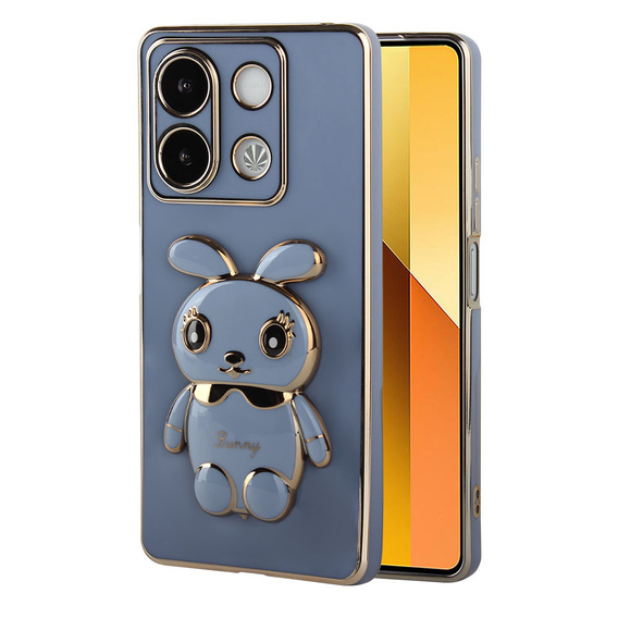 Carcasă pentru Xiaomi Redmi Note 13 5G, Rabbit, albastru + sticlă călită 9H