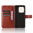 Cu clapetă pentru Motorola Edge 50 Ultra, Crazy Horse Wallet, maro