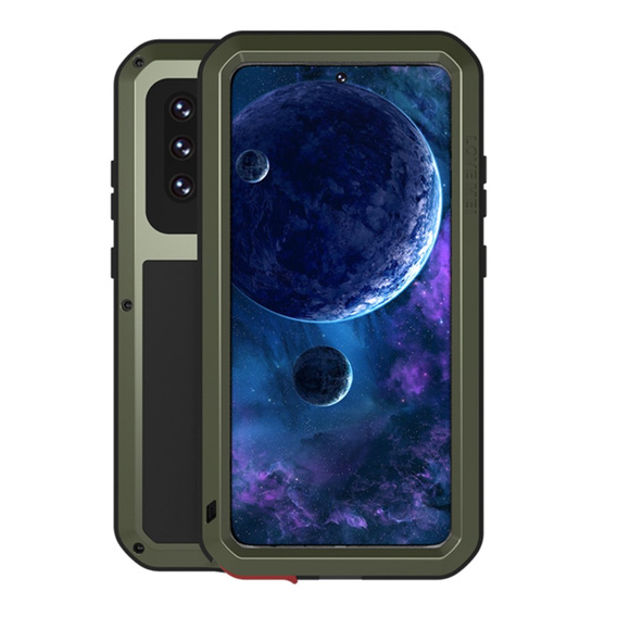 Love Mei Huse pentru Samsung Galaxy A52/A52s, armored with glass, verde
