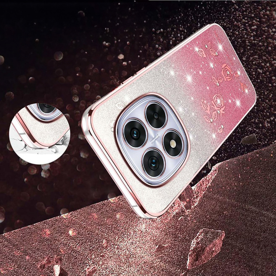 Husă Glitter Flower pentru Xiaomi Redmi Note 15 5G