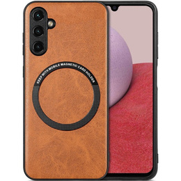 Huse pentru Samsung Galaxy A14 5G, Leather Hybrid MagSafe, maro