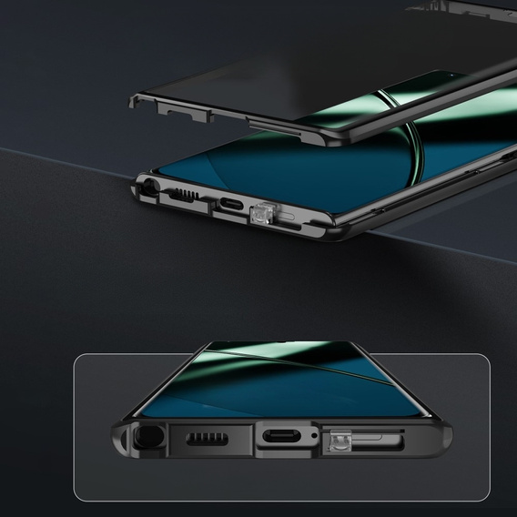 Husa pentru OnePlus 11 5G, Magnetic Dual Glass, negru