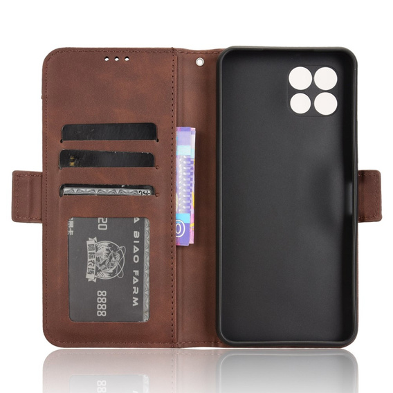 Cu clapetă pentru T Phone 2 5G, Card Slot, maro