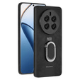 Carcasă pentru Realme 12 Pro 5G / 12 Pro+ 5G, Leather Kickstand Ring, negru