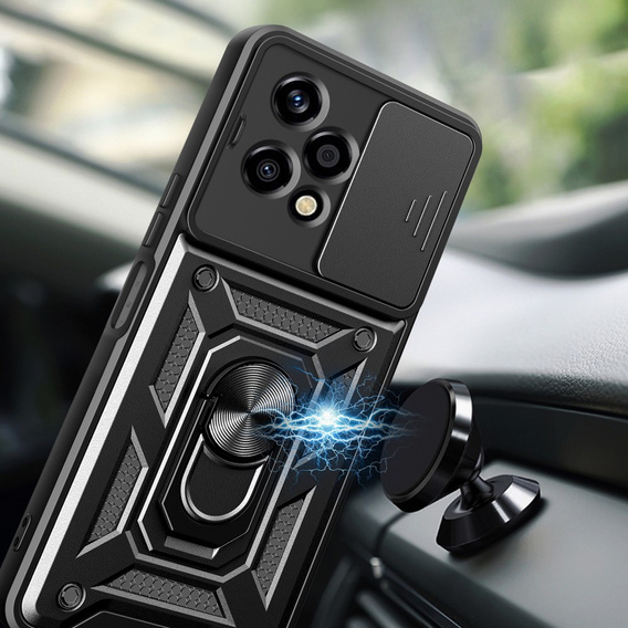 Husă blindată pentru Honor 200 Lite, CamShield Slide, negru