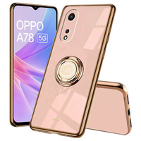 Huse pentru Oppo A78 5G, Electro Ring, roz rose gold