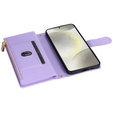 Husă cu clapetă pentru Samsung Galaxy A56 5G, Rhombus Crossbody Leather, violet