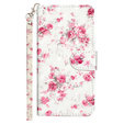 Cu clapetă pentru Samsung Galaxy A35 5G, Wallet, Roses alb