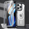 Carcasă pentru iPhone 15 Pro, blindată Full Protect 360° pentru MagSafe, sticlă pentru ecran, negru
