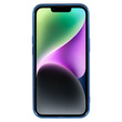 Husă pentru iPhone 14, Electro MagSafe, albastru + Sticlă pentru ecran