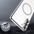 Carcasă de protecție pentru camera foto pentru Samsung Galaxy S21 FE 5G, CamShield MagSafe, transparent / argintiu