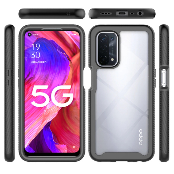 Carcasă pentru OPPO A54 5G/A74 5G, Shockproof, cu folie, albastru