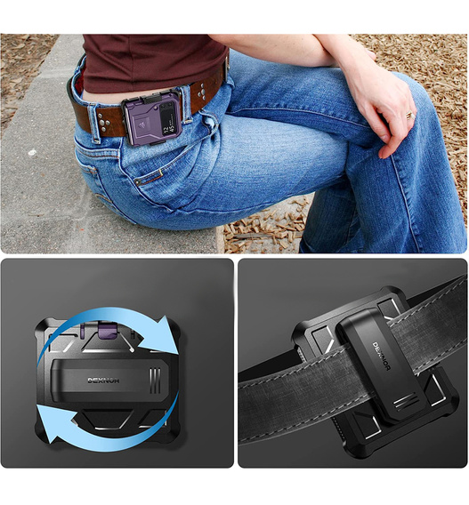 Husa blindată pentru Samsung Galaxy Z Flip 4 5G, Dexnor Clip Holder, violet