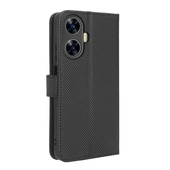 Cu clapetă pentru Realme C55, Wallet, Smart Magnet, negru
