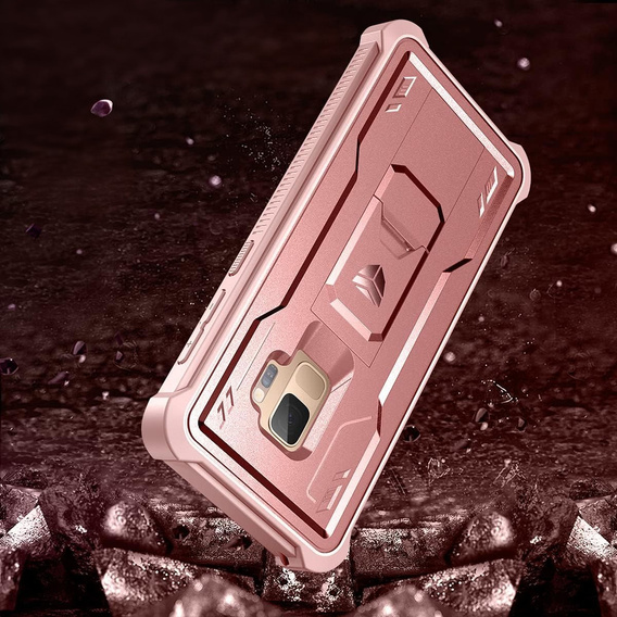Husă blindată pentru Samsung Galaxy S9, Dexnor Full Body, roz