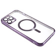Husă pentru iPhone 12 Pro, Electro MagSafe, violet + Sticlă pentru ecran