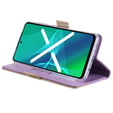 Carcasă cu clapetă pentru Samsung Galaxy S22+ Plus 5G, Wallet Pocket Zipper Lace, violet