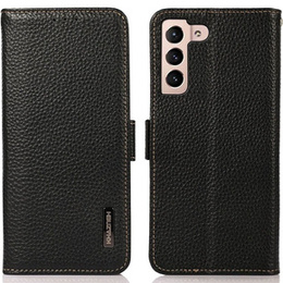 KHAZNEH RFID caz pentru Samsung Galaxy S23, Litchi Texture, negru