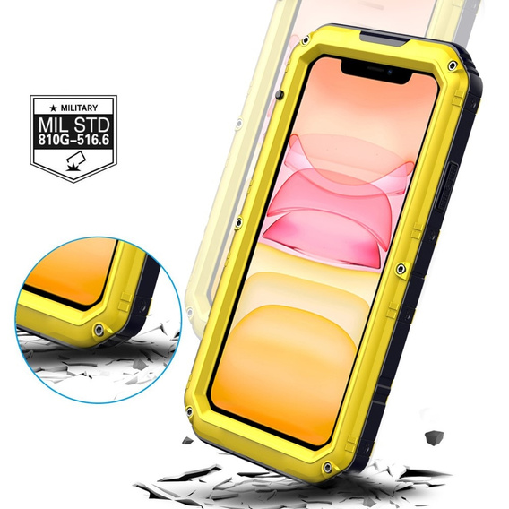 Husă blindată pentru iPhone 11, R-JUST, galben