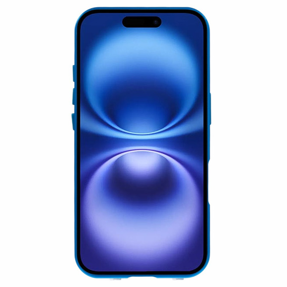 Husa pentru iPhone 16, Magnetic Dual Glass, albastru