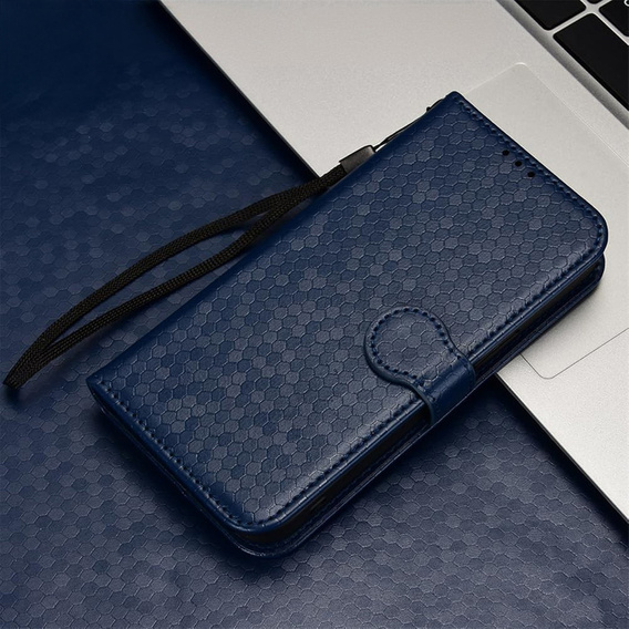 Husa cu clapetă pentru Motorola Moto G86 Power 5G, Wallet Rhombus, albastru