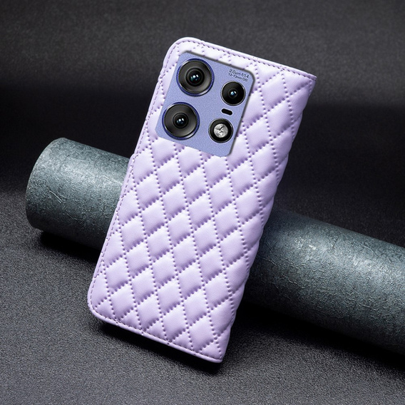 Cu clapetă pentru Motorola Edge 50 Pro 5G, Wallet, BINFEN COLOR, violet