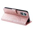 Cu clapetă pentru Oppo A17, Mandala, roz rose gold