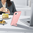 Husă pentru iPhone 16E, Kickstand Matt Case, pentru MagSafe, roz