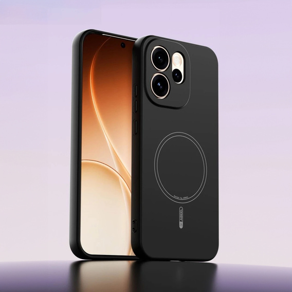 Husă din silicon Lite pentru MagSafe pentru Oppo Reno 15 Pro, negru