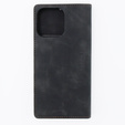 Husă pentru iPhone 15 Pro, ERBORD Vintage, portofel cu clapetă, negru