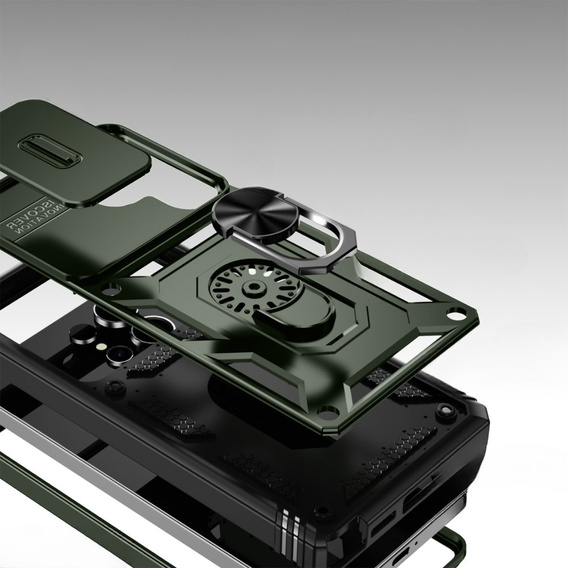 Husă pentru Samsung Galaxy S25 Ultra, KickStand Camera Lens, verde închis