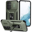 Carcasă blindată pentru Samsung Galaxy A54 5G, armată Slide Ring, verde