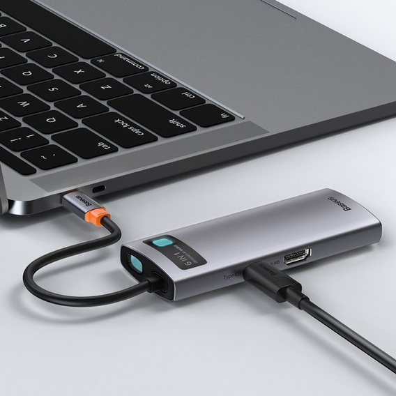 Stație de andocare USB-C 6-în-1 din seria Metal Gleam pentru dispozitive USB-C