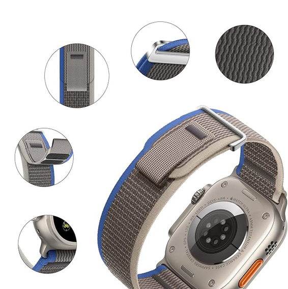 Curea din nailon pentru Apple Watch 1/2/3/4/5/6/7/8/9/10/SE/Ultra/Ultra 2 42/44/45/49MM