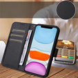Cu clapetă pentru Samsung Galaxy M55 5G, Wallet Smart Magnet, negru