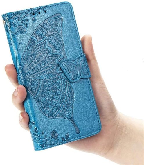 Cu clapetă pentru OnePlus Nord CE4 Lite, Butterfly, albastru