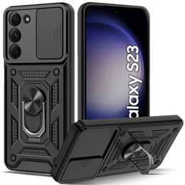 Husă blindată pentru Samsung Galaxy S23, CamShield Slide, negru