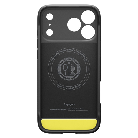 Carcasă Spigen Rugged Armor MagSafe pentru iPhone 17 Pro, negru mat