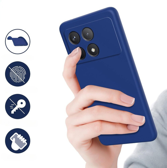 Husa pentru Xiaomi Poco F6 Pro, Silicone Lite, albastru