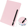 Husă pentru Samsung Galaxy Tab S10+ Plus, Smartcase cu spațiu pentru stylus, roz