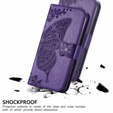 Cu clapetă pentru Motorola Moto G32, Butterfly, violet