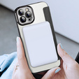 Cu clapetă pentru iPhone 12 Pro Max, RFID Wallet MagSafe CamShield, negru