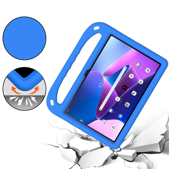 Husă pentru copii pentru Lenovo Tab M10 10.1 Gen 3, husă pentru copii cu mâner, albastru