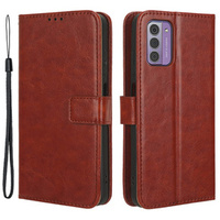 Cu clapetă pentru Nokia G42, Crazy Horse Wallet, maro